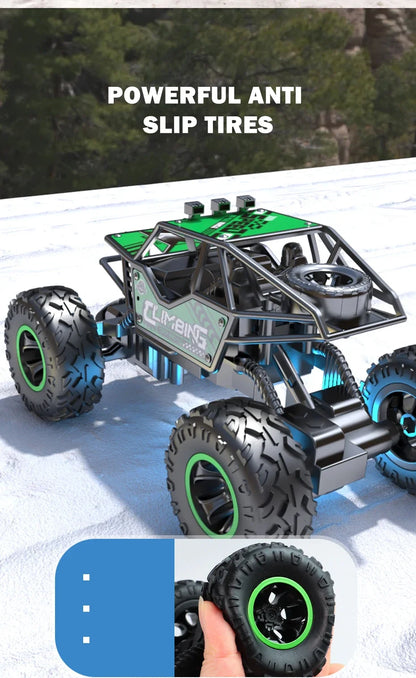 Remote Control Truck Car All Terrain Off Road Alloy RC Cars Buggy Drift Racing Toy Rechargeable Sturdy Gift for Kids Boys.