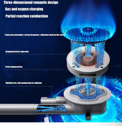 DC330 Gas Stove Household Desktop Embedded Double Stove Natural Gas Liquefied Gas Stove/Toughened Glass Panel.