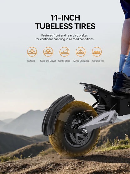 OOTD T10 Electric Scooter 500W Motor 48V13AH Battery Off-Road E-Scooter Adult 11 Inch Foldable City commuting  Electric Scooter.