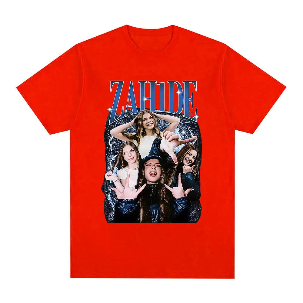 Zahide Merch Graphic Print T-shirt Men Women Fashion Hip Hop T Shirts Cotton Casual Oversized Short Sleeve T-shirts Streetwear.