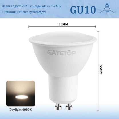 4–20 Stück GU10 LED-Strahlerlampe, dimmbar, warm, kalt, weißes Licht, 120 °   38 °   3000K 4000K 6000K für das Home-Schlafzimmer derec Einbauleuchte