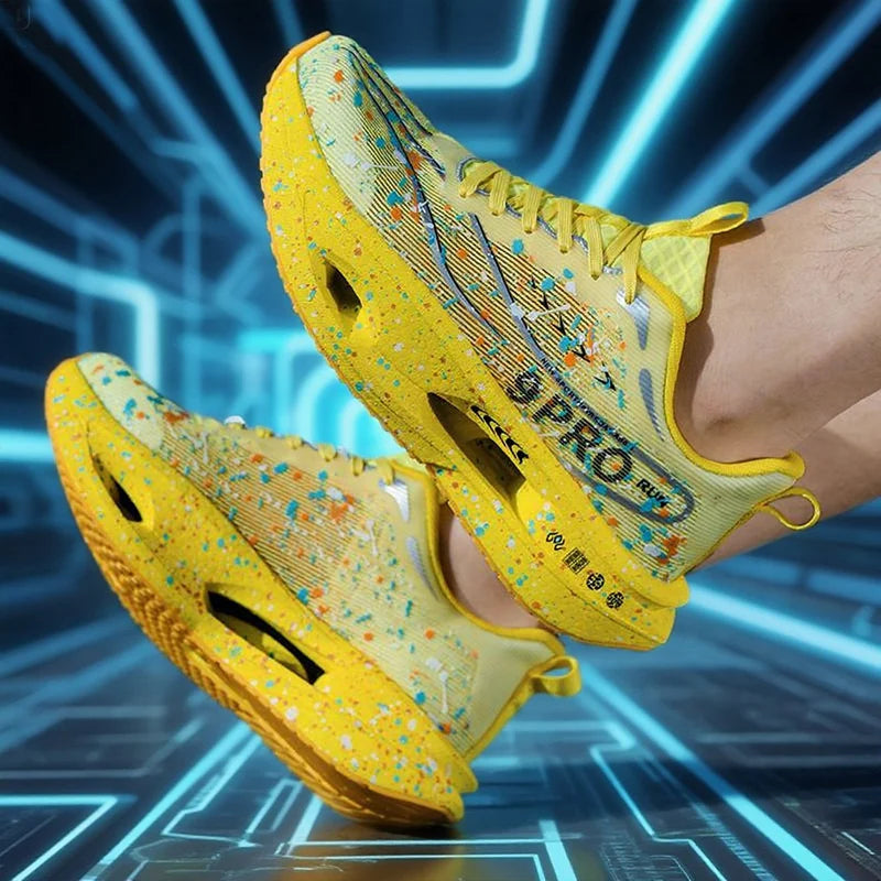 New Soft Sole Cushioning Men's Running Shoes for Women High-quality Road Jogging Shoes Light Comfy Sneakers Reflective Night Run