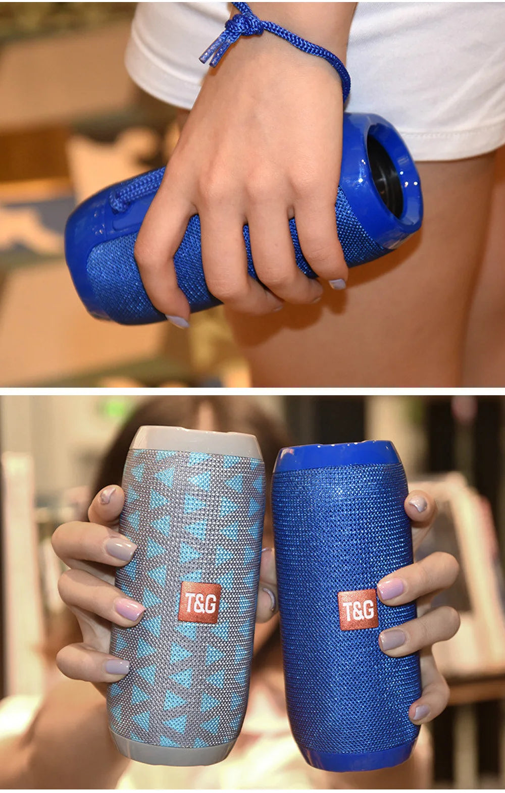 Bluetooth Speaker T&G TG117 Portable TWS Sound Box Waterproof Loudspeaker Outdoor Stereo Surround Speakers Support TF FM Radio.