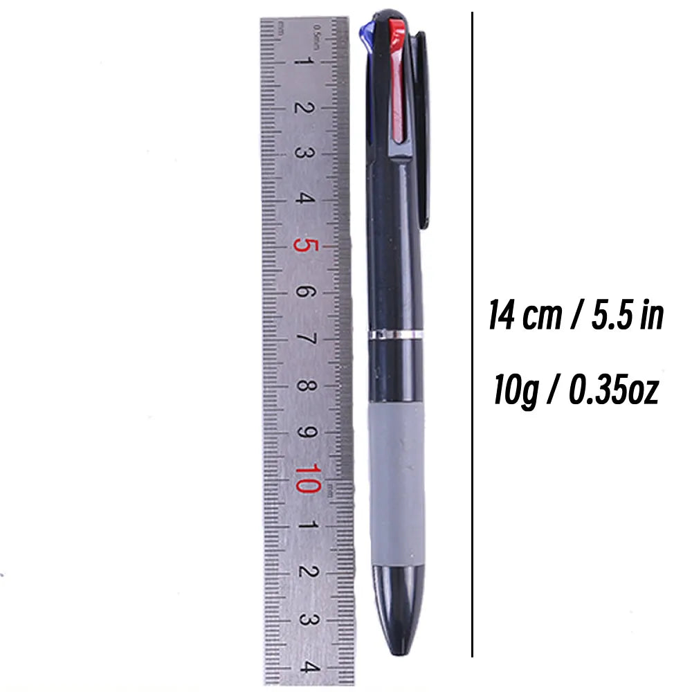 3-in-1-Kugelschreiber mit roter/schwarzer/blauer Tinte, Farbe 0,7 mm, für Schüler, Kugelschreiber, Schreiben, Schreibwaren, feine Schulbedarf, Bleistifte, Büro.