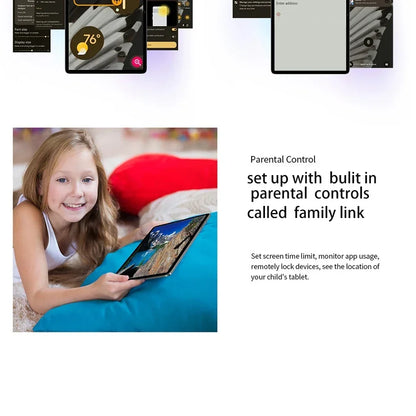 Teclast M50 Tablet 6GB RAM 128GB ROM Unisoc T606 Octa-core 10.1inch TDDI Android 14 WiFi BT5.0 6000mAh Type-C Tablet Case.