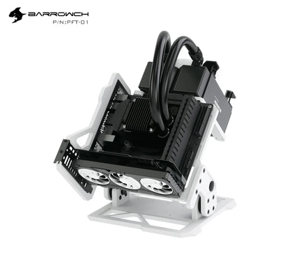 Barrowch ITX Open Frame Aluminum Alloy Water-cooling Computer Case DIY Adjustable Angle PFT-01.
