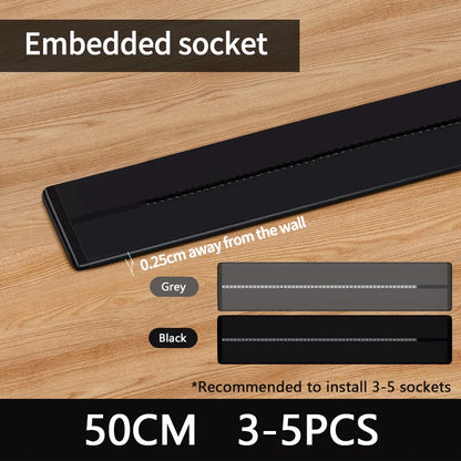 Steckdose Power Rail Steckdose verdeckte verdeckte Wand Küchen steckdose mit EU, UK und koreanischen Universal stecker Adapter