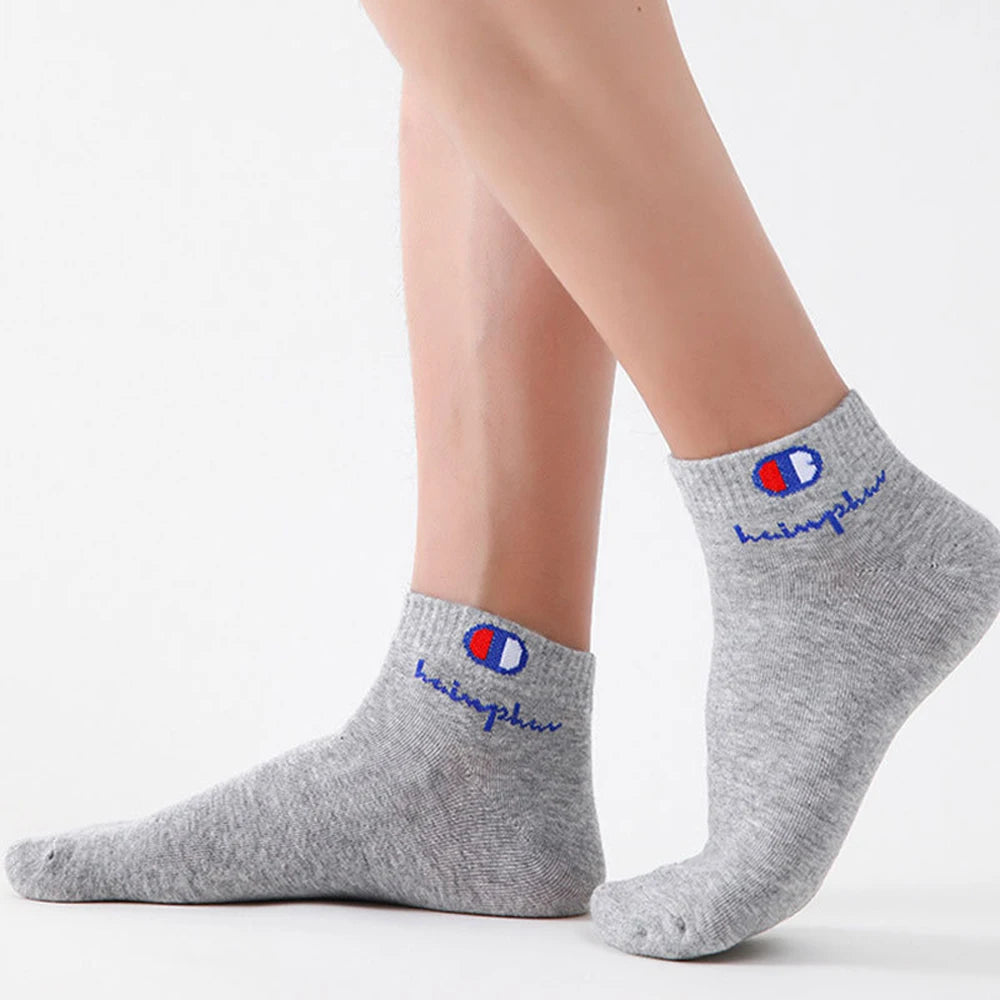 5/10/20 Pairs Men Ankle Socks Cotton Brand Classic Fashion Black White Socks Breathable Mesh Athletic Sports Socks for Summer.