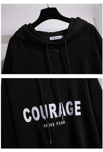 175 kg Plus Size Damen Büste 170 Frühling Herbst Lose Brief Kapuzenpullover Sweatshirt Schwarz Rot Weiß 4XL 5XL 6XL 7XL 8XL 9XL.