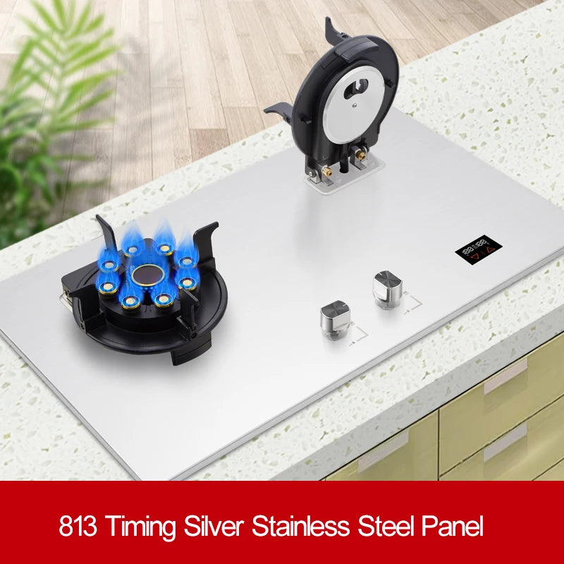 Household Double Stove Liquefied Gas Stove Embedded Kitchen Household Gas Stove Environmental Protection And Energy Saving.