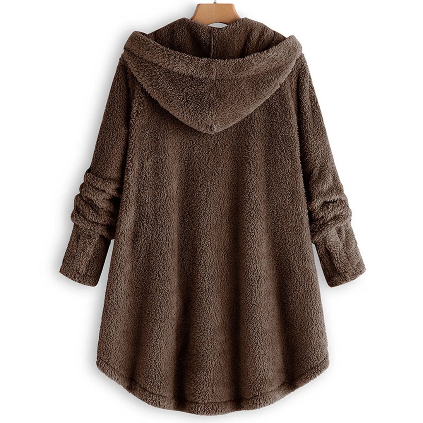 Herbst Wintermantel Frauen warme Teddybär Mantel Woll jacke weibliche Plüsch mantel Kapuzen jacke neue Damen mäntel einfarbige Jacke.