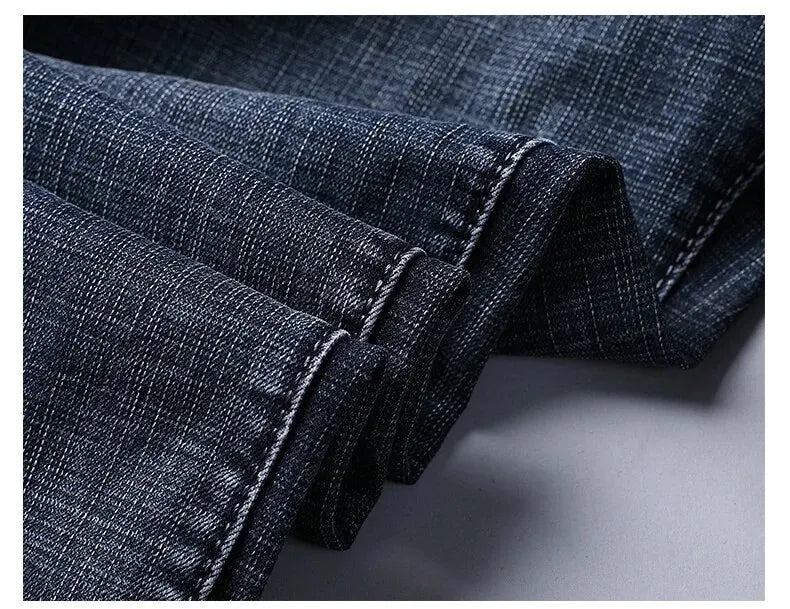 Wthinlee Neue Business männer Jeans Casual Gerade Stretch Mode Klassische Blau Schwarz Arbeit Denim Hosen Männliche Marke Kleidung.