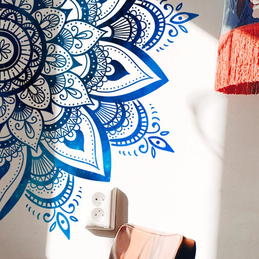 Mandala Lotus PVC Wall Sticker Eid Mubarak Lotus Flower Datura Zen Decorative Decals Sticker 30x90cm Home Wall Decoration.