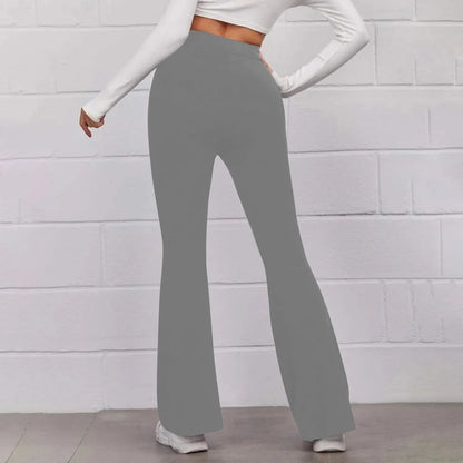 Sport Micro Flared Fitness Hosen Yoga erscheinen dünn hoch taillierte Hüfte heben nahtlose Hose mit weitem Bein ausgestellte Hosen für Frauen.