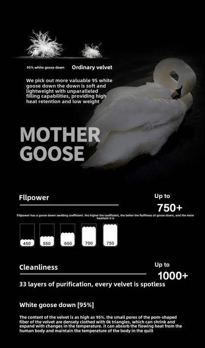 Goose Down Soft Duvet Luxury Blanket King Queen Twin Size Comforter Bedding Filler Bread Shape Super Warm Quilt.