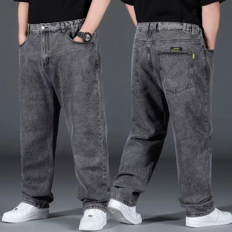 Oversize Jeans for Man Male Jeans Pants Denim Pants Men's Jean Big Size Baggy Y2k Mens Cargo Black New Wide Leg Trousers.