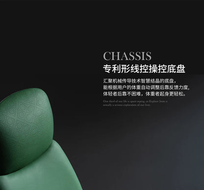 Bequemer Chefbürostuhl, luxuriöser grauer Designer-Drehstuhl, ergonomisch, tragbar, für das Home Office von Fotel Gaming