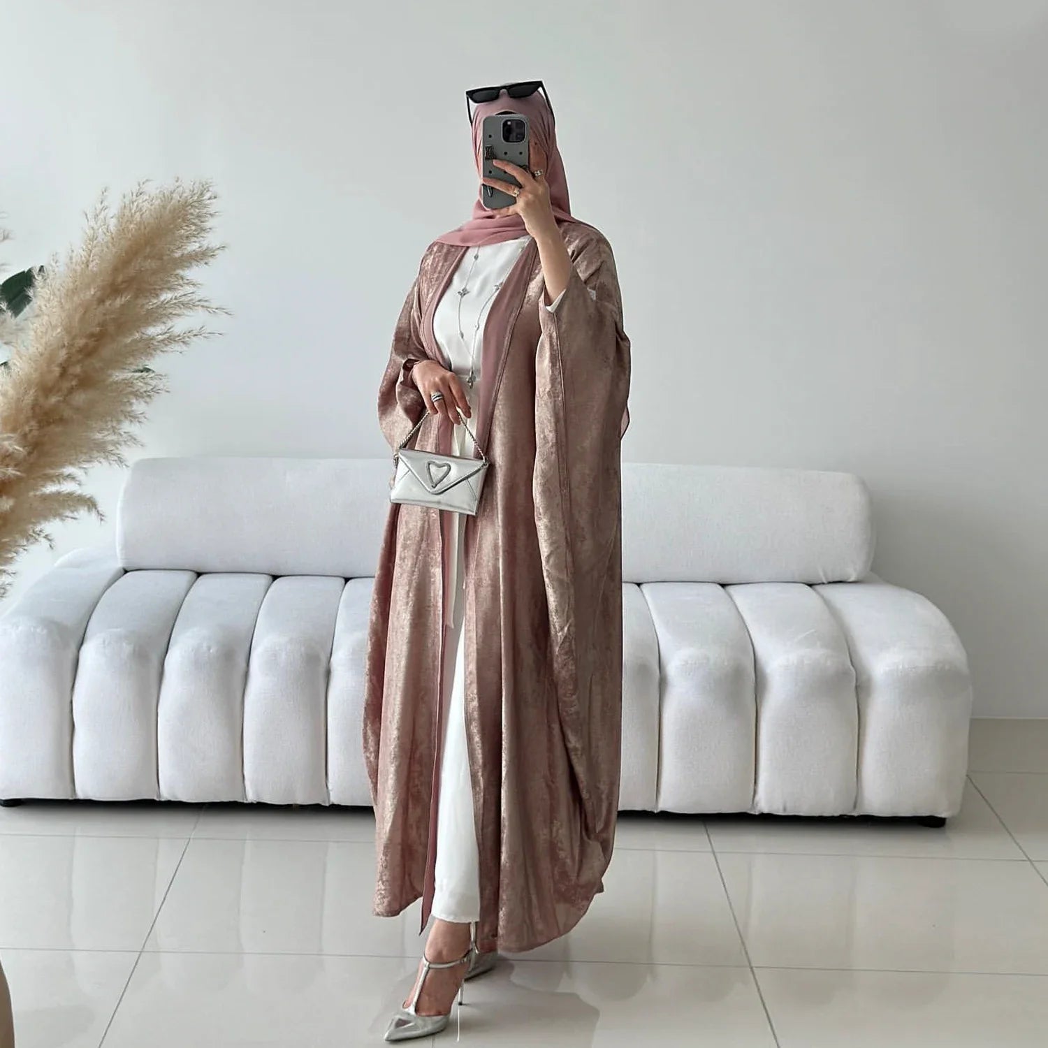 Mode Elegante Dubai Türkische Abaya Kleid Frauen Muslimische Frauen Muslimischen Kimino Kleid Abayas Vorne Offen Strickjacke.