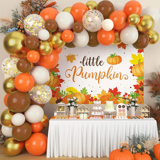 Multi color holiday decoration latex balloon arch kit, birthday party, harvest festival,Thanksgiving, wedding, autumn decoration