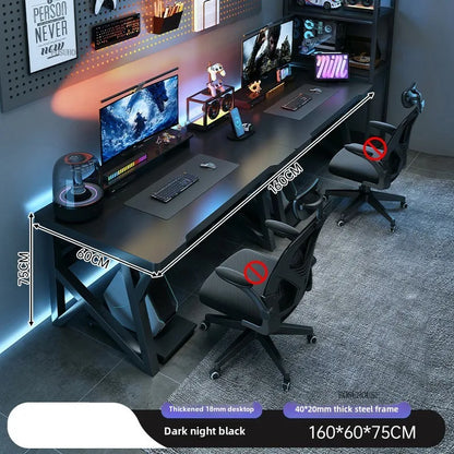 Moderne Doppel-Computertische für Zuhause, Desktop, E-Sport, Gaming-Tisch, Schlafzimmer, einfacher Schreibtisch, Studenten-Studientische, Büromöbel