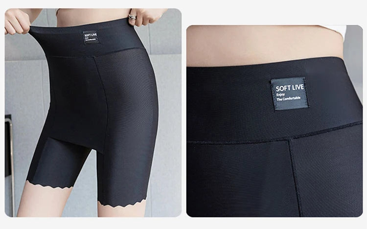 Women's plus Size White under Skirt Shorts Summer Seamless Protective Spandex Safety Hip-up Skirt Underpants Large Size