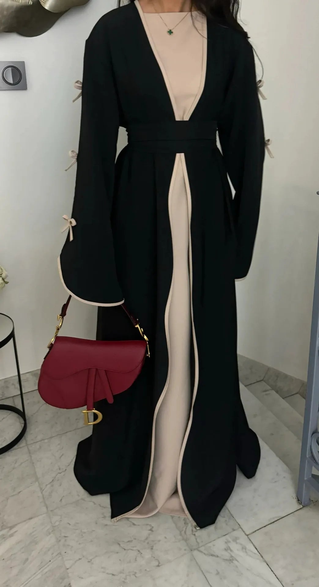 Eid Bow Abaya Women Cardigan Dress Muslim Party Caftan Robe Jalabiya Morocco Dubai Kaftan Islam Vestidos Largos Ramadan 2025.