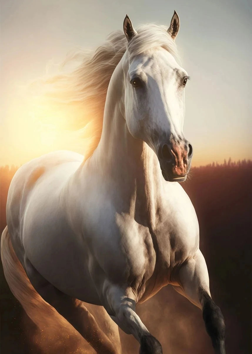 Black and White Wild Horses Canvas Paintings on The Wall Art Posters Prints Wall Picture Modern Animals Art Room Home Decor