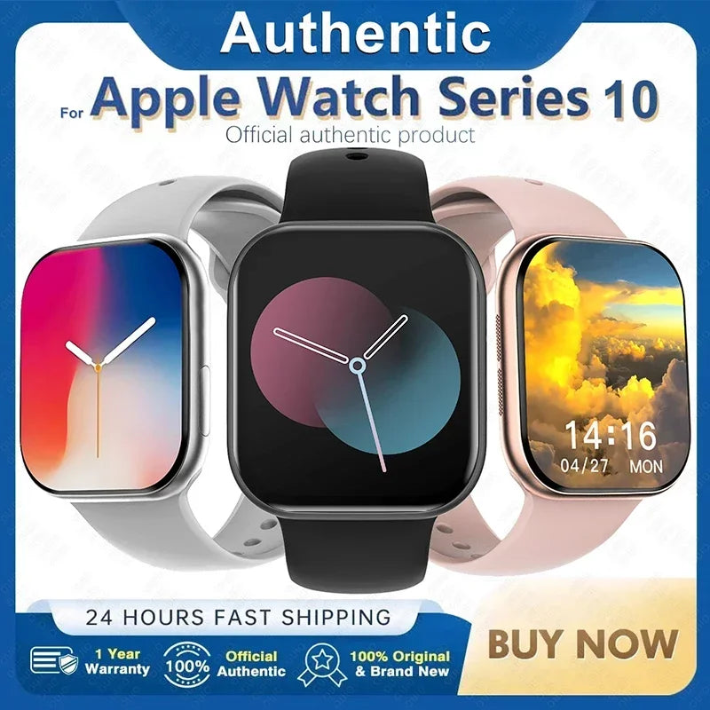2025 New Original For Apple Watch Series 10 Women SmartWatch GPS Track Bluetooth Call NFC IP68 Waterproof Compass Men SmartWatch.