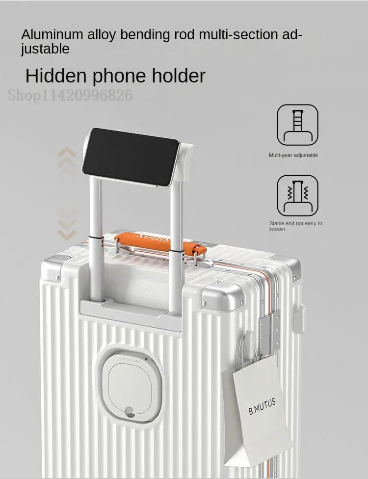 20-Zoll-Kompaktgepäck 26-Zoll-Trolley-Koffer mit großem Fassungsvermögen und Aluminiumrahmen für Männer und Frauen Reisekoffer