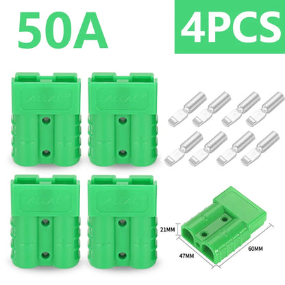4Pcs Anderson Plug 50A/120A Anderson Connector Power 2 Pin Battery Charging Plug Connector.