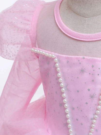 Baby Mädchen elegante Einhorn Blumen Grafik druck Mesh Kleid Kleid Kleidung für Leistung Party Geschenk Mädchen Frühling/Sommer.