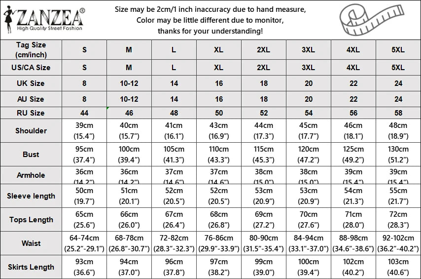 2025 ZANZEA 2PCS Autumn Outfits Casual Long Sleeve Tops Dress Suit Elegant Women 2 Piece Sets Muslim Tracksuits OL Matching Sets.