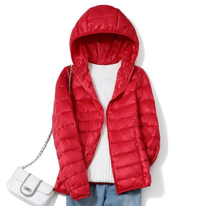 13 Farbe Neuankömmlinge Frauen Mode kurze ultraleichte dünne packbare Puffer Jacken weibliche süße Stil koreanische Daunen mäntel