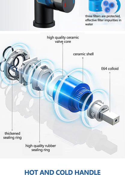 DQOK Küche Wasserhahn Ziehen Gebürstet Nickel Sensor Edelstahl Schwarz Smart Induktion Mixed Tap Touch Control Waschbecken Tap