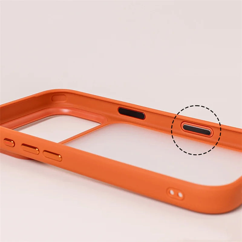 Active Touch Camera Button Matte Armor Case For iPhone 17 Air 16Pro 15 17Pro Max Translucent Hybrid Shockproof Hard Phone Cover.