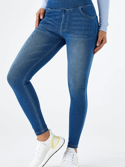 Jeans Women Denim Pant Long Pants Yoga Slim Mom Jeans High Waist Sheath Trousers Casual Pocket Y2k Streetwear Elegant Work 2025.