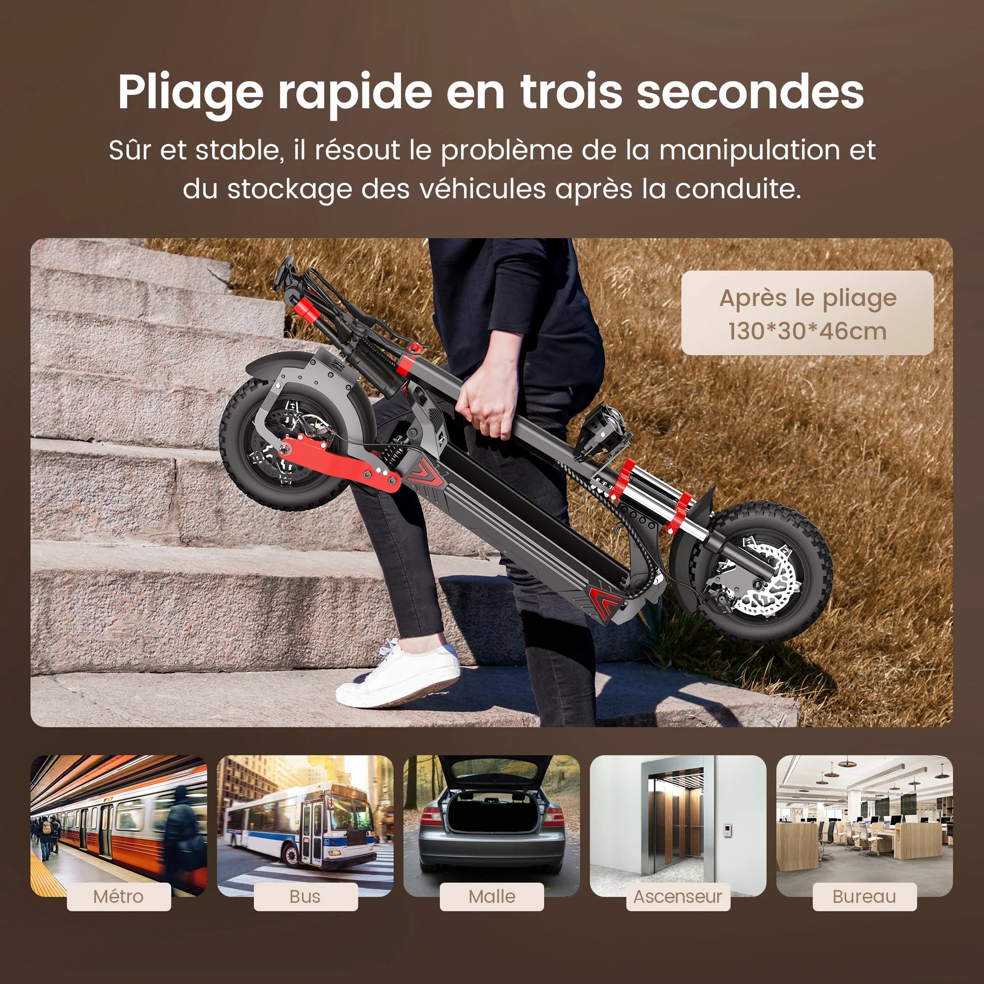 iScooter iX8 12 inch Electric Scooter 2400W Dual Motor Off Road E-Scooter 20Ah 60km/h Scooters 70km Max Range Foldable EScooters.