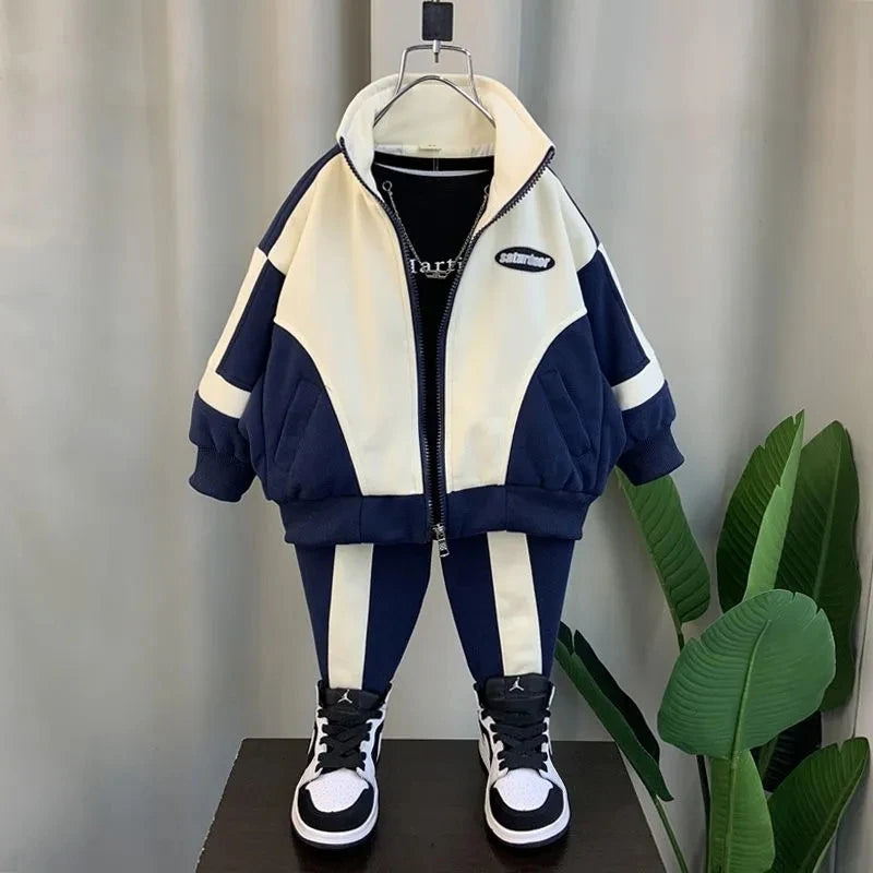 Children's Clothing Set Spring and Autumn Season New Boys and Babies Casual Jackets and Pants 2-piece Set Korean Sportswear.