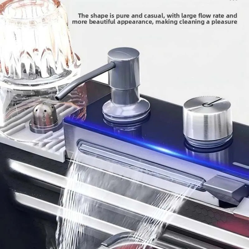 Large Single-Basin Digital Intelligent Sinks Water Bowl Stand 100x46cm Thickened Stainless Steel for Multi-Functional Kitchen