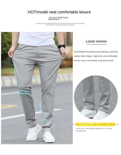 Men's High-Quality Chinos -Cotton Casual Trousers - Breathable Straight Pants (Sizes w28-w40).