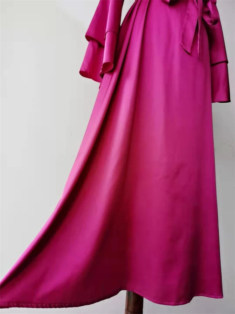 Eid Kebaya African Dresses For Women Muslim Kaftan Satin Shiny Batwing Abaya Dubai Luxury Caftan Marocain Robe Femme Musulmane.