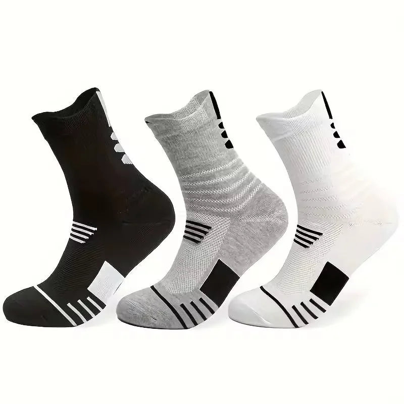 10/5/3MEN'S Mid-calf Socks Cotton Socks for All Seasons, Solid Colour and Versatile