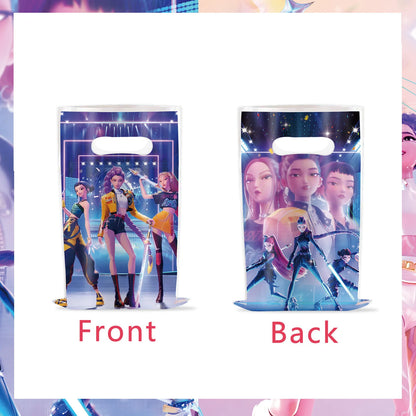 Kpop Demon Hunter Geburtstag Party Dekoration Geschirr Thema für Mädchen Event liefert Kuchen Topper Candy Box Teller Tassen Servietten.