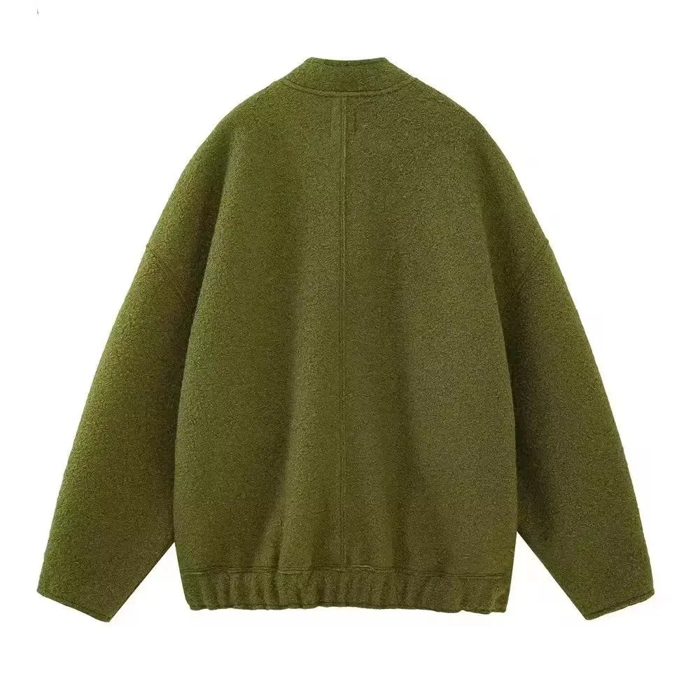 TRAFZR Damenjacken Frühling 2023, elegantes Fleece, Vintage, neue Oberbekleidung, Langarm, Harajuku, Y2k, Streetwear, Bomberjacken