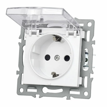 SRAN F6 Serie mehrere Rahmen Weiße Panel aus gehärtetem Glas, EU FR UN-Steckdosen und Schalter Dimmer-Lüfter-Fußlampe Rj45-Modul DIY