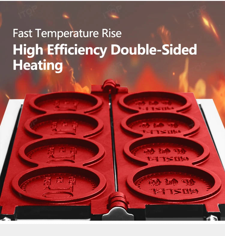 ITOP WG-1 Commerical Coin Waffle Maker Non Stick Pan Waffle Maker Snack Maker Bread Machine Round Waffle Maker Timer 110V 220V.