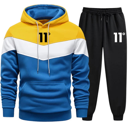 2025 herbst Winter Fleece Dicke Warme Männer der Trainingsanzug Hoodies + Hosen 2Pcs Sets Anzug Sportswear Trend Mode Hip hop Männer Kleidung.