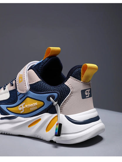 Kids Boy Fashion Trend Casual Sneaker Non-Slip Children's Sports Shoes Breathable Mesh Comfortable Wear.