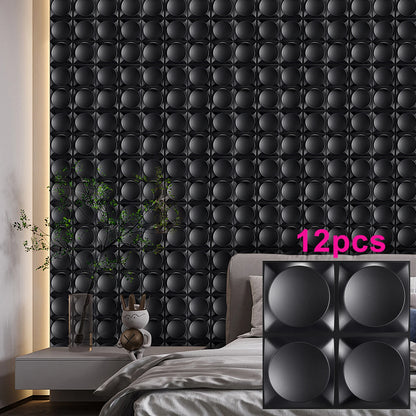 KUUJOJO 12pcs 3D textured wall panel for indoor wall decoration, suitable for living room, hall, bedroom, hotel, office