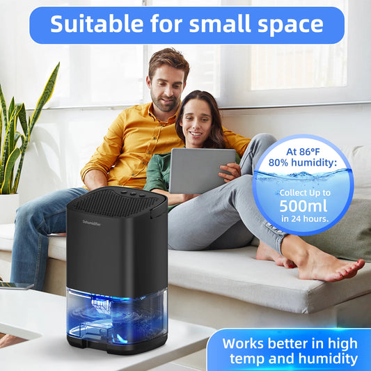 1pc 1000ml Portable Dehumidifier for Home Office and RV Eliminate Damp Mold and Moisture Easy to Use and Energy Efficient.